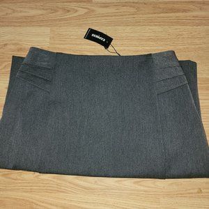 Express Dark Grey Midi Skirt